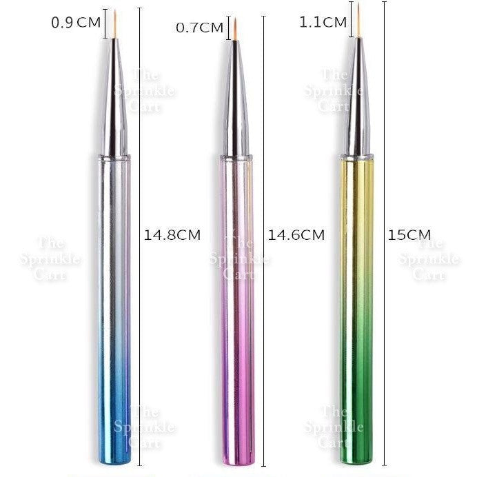 3pcs Fine tip Brush Fine Detail Brush for Drawing painting Sculpting Cake Nail Art