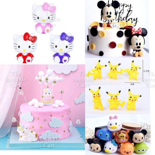 Micky /Winie the Poh / Dorae Cat / Tsumtsumm/ Soccer/ Unicorn/ Doonald Duck Cake Topper TSC