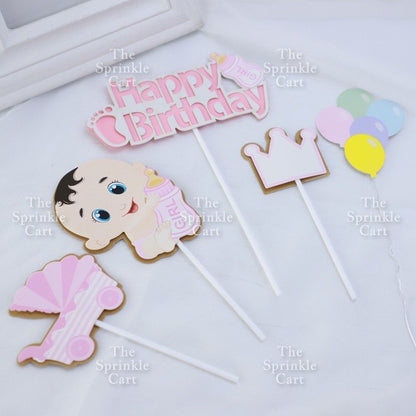 Angel Cake Topper Happy Christening Baptism Moon Baby Wings Cake Topper Decoration Baby Theme