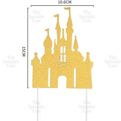 Castle Prince Princess Cake Paper and Acrylic Topper TSC