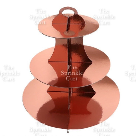 Metallic Single Layer Cake Stand Wave Bronzing Cake Stand Birthday Party Dessert