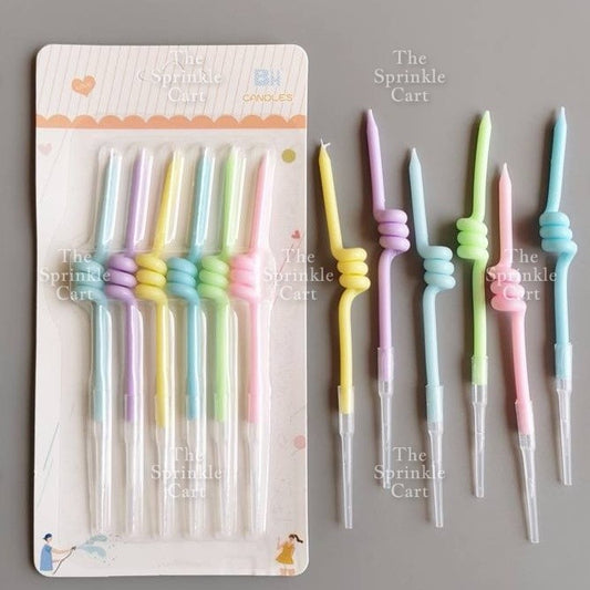 Pastel Birthday Candle Macaron Colo Light Colorful Rainbow Assorted Color