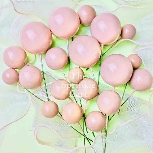 Balls Cake Topper Gold Silver White Pink Blue Yellow Decoration Birthday Swirl Ball Spiral Ball