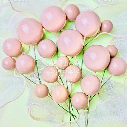 Balls Cake Topper Gold Silver White Pink Blue Yellow Decoration Birthday Swirl Ball Spiral Ball