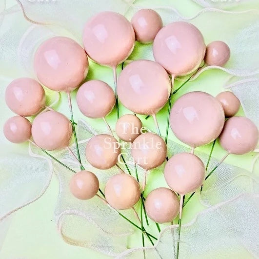 Balls Cake Topper Gold Silver White Pink Blue Yellow Decoration Birthday Swirl Ball Spiral Ball
