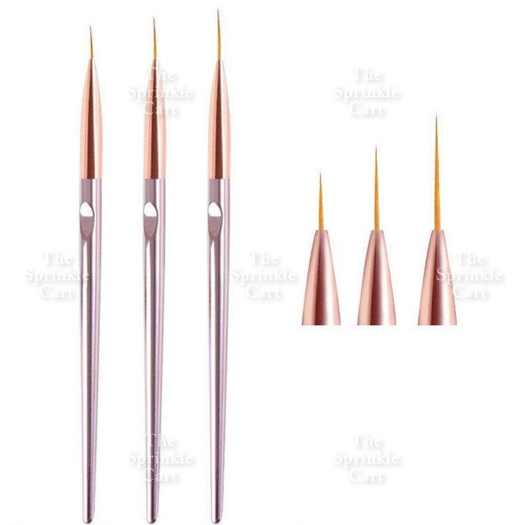 3pcs Fine tip Brush Fine Detail Brush for Drawing painting Sculpting Cake Nail Art