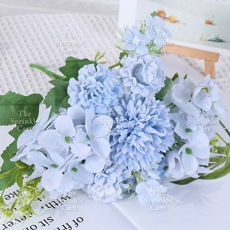 Artificial Flowers Rose Peony Tulip Lavender Vanilla Daisy Sunflower Tropical Leaf Cake Decoration