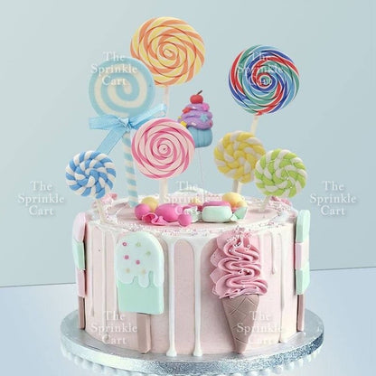 Rainbow Cloud Polymer Topper for DIY Decoration