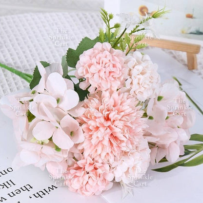 Artificial Flowers Rose Peony Tulip Lavender Vanilla Daisy Sunflower Tropical Leaf Cake Decoration