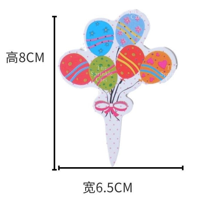 Mini Happy Birthday Party Celebration Decoration Stick Cake Topper