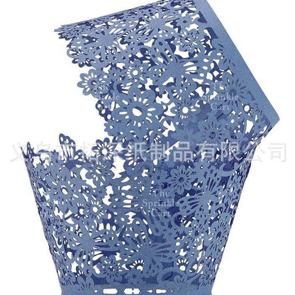 10pcs Cupcake Wrapper Liner Laser Cut Hollow Baking Cup Wedding Birthday Party Decorations TSC