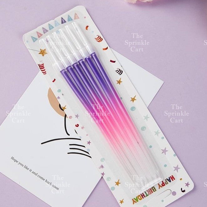 Metallic Long Straight Candle Happy Birthday Cake Party Supplies