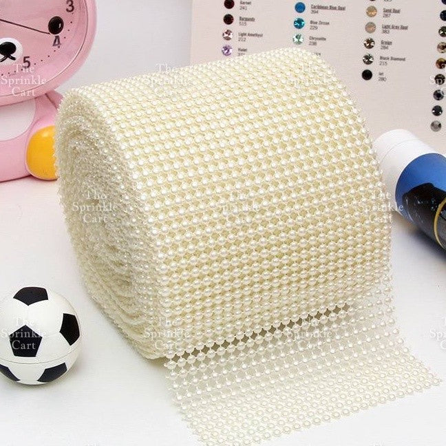 10yards Rhinestone Mesh Diamond Mesh Bling for Cake Decor Ribbon Gold Silver