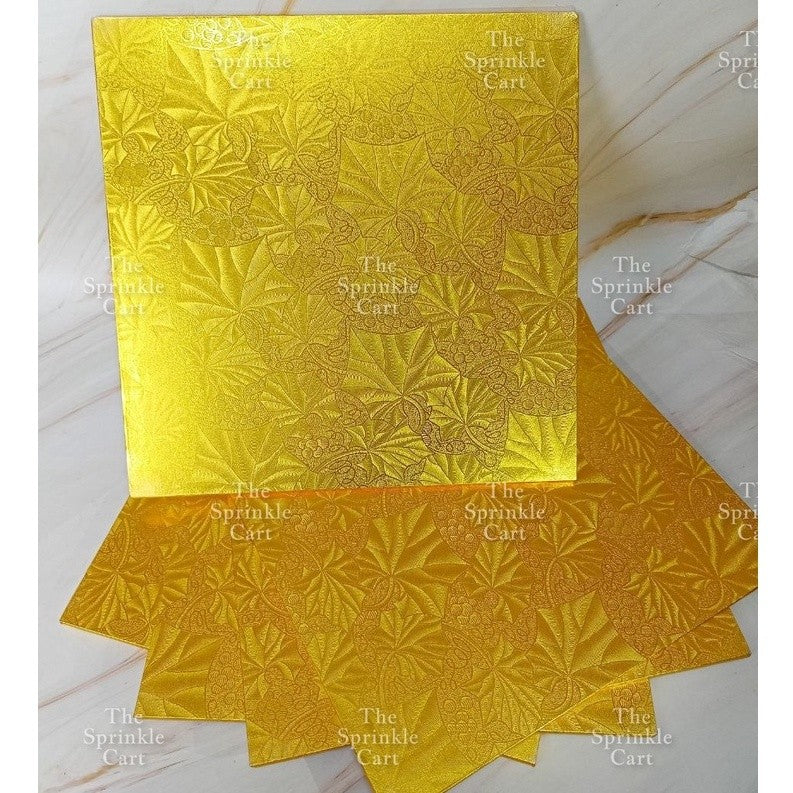 Cake Board High Quality 2mm Thick Scalloped Round Square Marble Silver Gold White MDF Boards