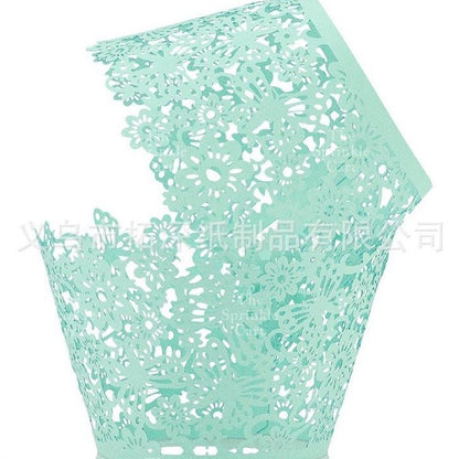 10pcs Cupcake Wrapper Liner Laser Cut Hollow Baking Cup Wedding Birthday Party Decorations TSC
