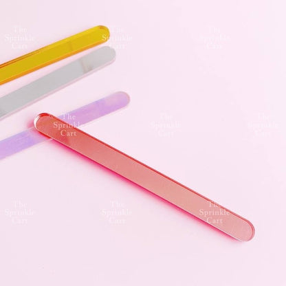 Acrylic and Wooden Ice Cream Popsicle Stick Transparent Colorful Popsicle TSC