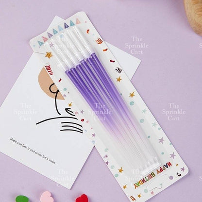 Metallic Long Straight Candle Happy Birthday Cake Party Supplies
