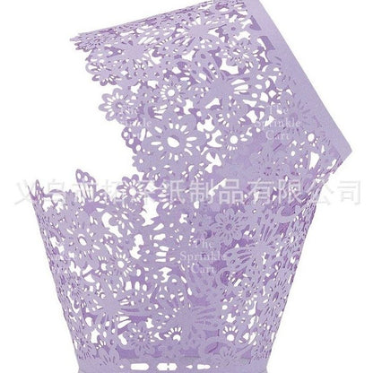10pcs Cupcake Wrapper Liner Laser Cut Hollow Baking Cup Wedding Birthday Party Decorations TSC