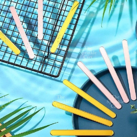 Acrylic and Wooden Ice Cream Popsicle Stick Transparent Colorful Popsicle TSC