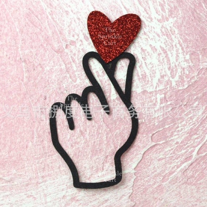 Glitter Paper Happy Birthday Love Cake Topper Party Supplies  Decor TSC