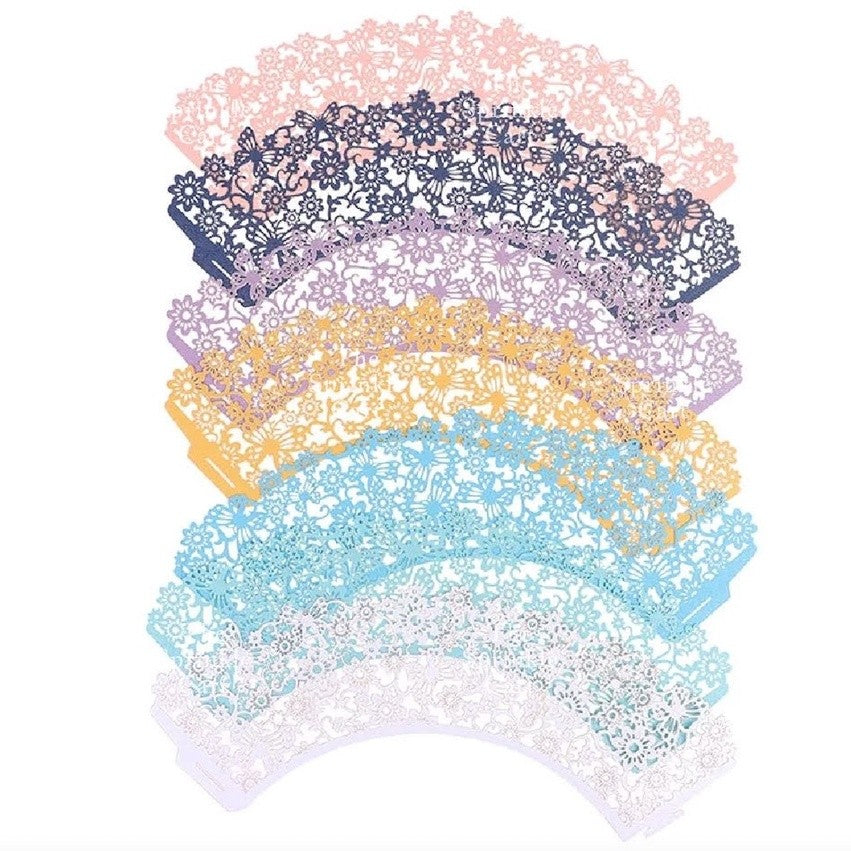 10pcs Cupcake Wrapper Liner Laser Cut Hollow Baking Cup Wedding Birthday Party Decorations TSC