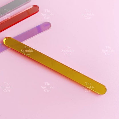 Acrylic and Wooden Ice Cream Popsicle Stick Transparent Colorful Popsicle TSC