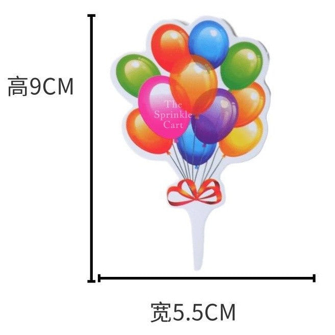 Mini Happy Birthday Party Celebration Decoration Stick Cake Topper