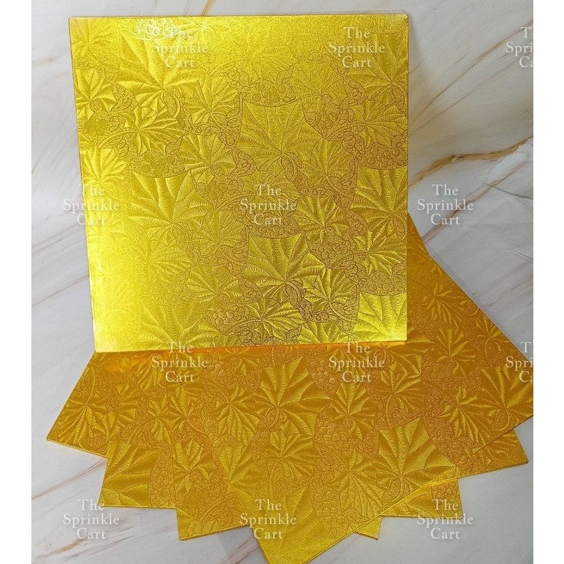 Cake Board High Quality 2mm Thick Scalloped Round Square Marble Silver Gold White MDF Boards