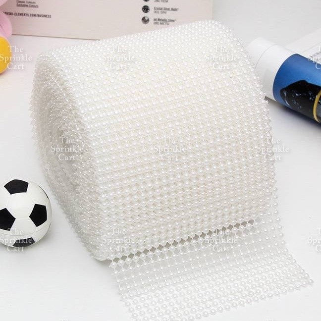 10yards Rhinestone Mesh Diamond Mesh Bling for Cake Decor Ribbon Gold Silver