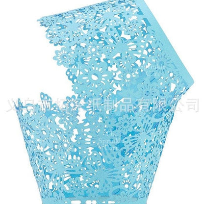 10pcs Cupcake Wrapper Liner Laser Cut Hollow Baking Cup Wedding Birthday Party Decorations TSC