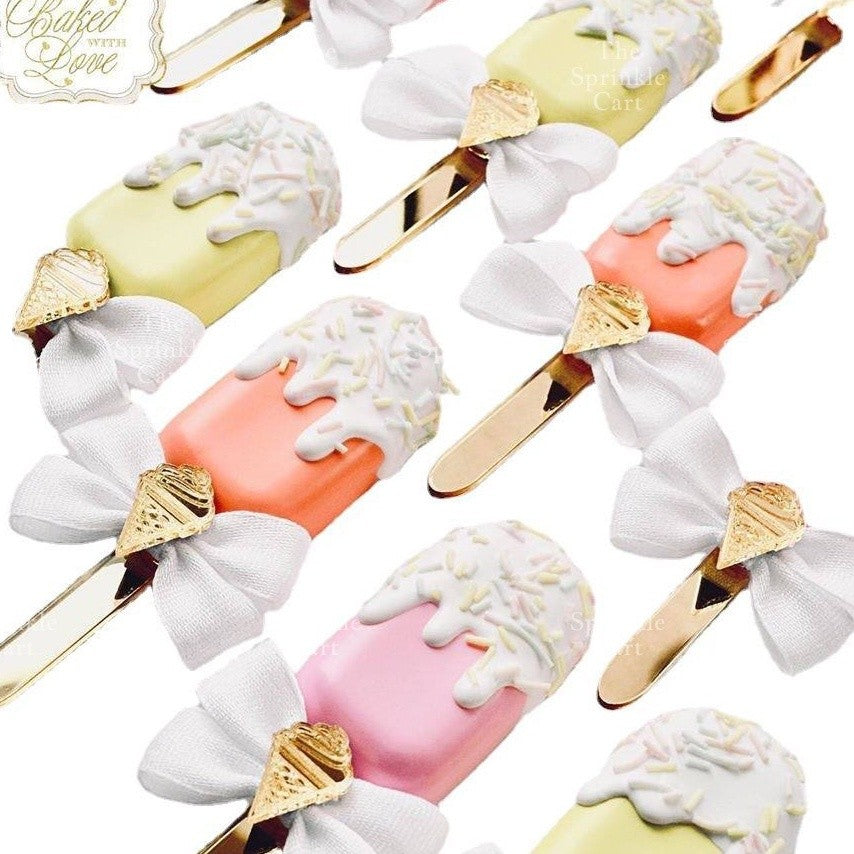 Acrylic and Wooden Ice Cream Popsicle Stick Transparent Colorful Popsicle TSC