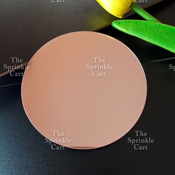 Acrylic Mirror Selfie Happy Birthday Cake DIY Round Heart Shape Mirror Topper Decoration