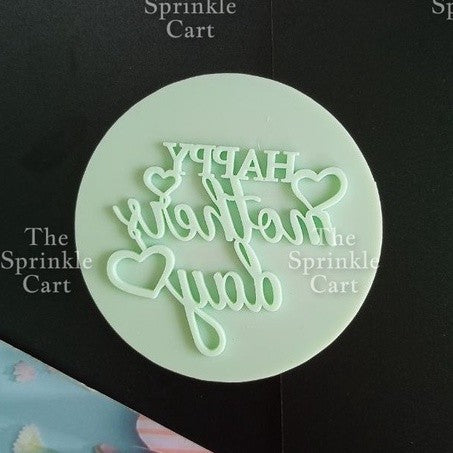 Acrylic Biscuit Mould Fondant Cookie Stamp Embosser Calligraphy Round Stamp Decorating Tool