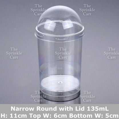 10pcs Transparent Dessert Cups Round Square Dessert Plastic Container Cake Mousse Fruits Packaging