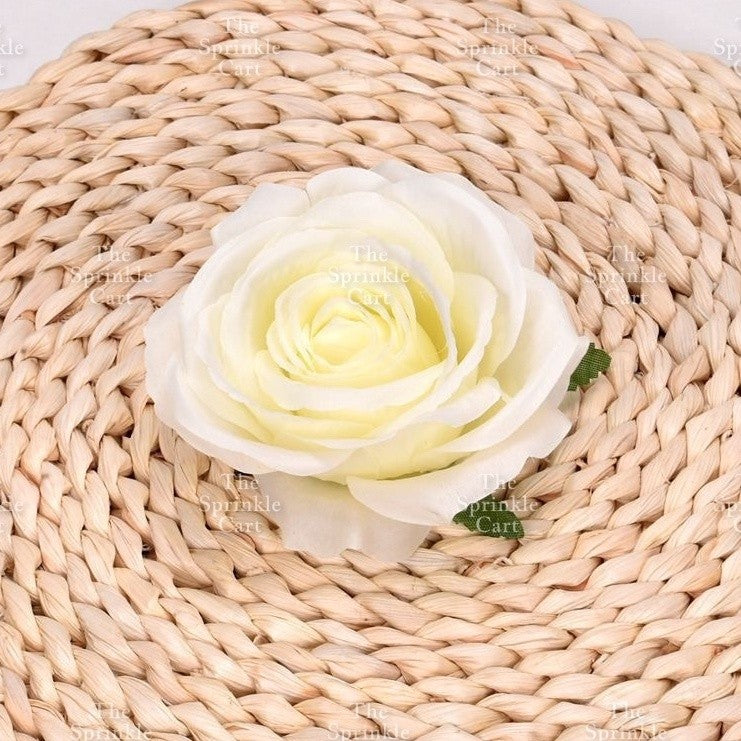 1pc Artificial Flowers Rose Peony Head  Cake Decoration