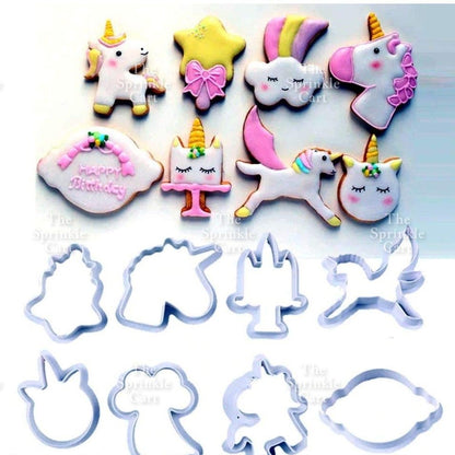 8pcs  Fondant Cookie Cutter Sea Creature Captain America Kitty for Cake Decoration