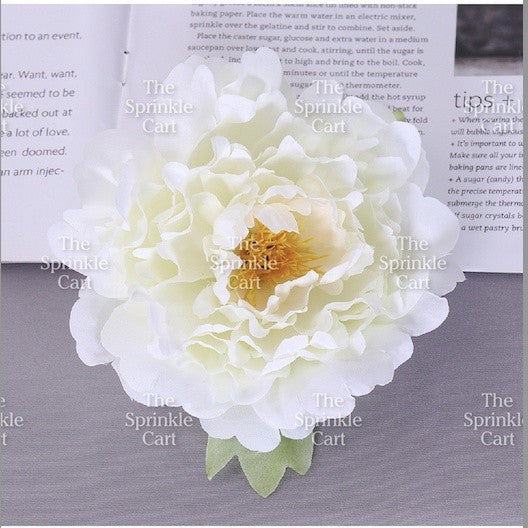 1pc Artificial Flowers Rose Peony Head  Cake Decoration