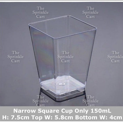 Transparent Dessert Plastic Container Cake Mousse Pudding Fruits Packaging TSC