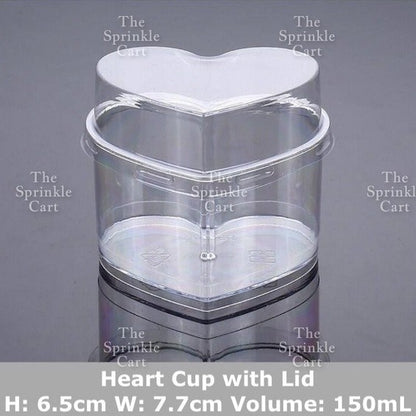 10pcs Transparent Dessert Cups Round Square Dessert Plastic Container Cake Mousse Fruits Packaging