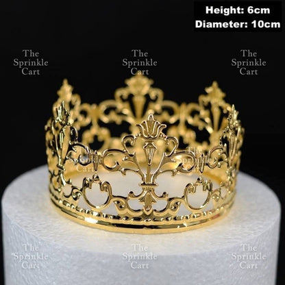 Crown Cake Topper/ Decor Shiny Gold Silver Pearl Birthday Princes