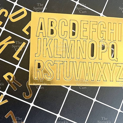 Alphabet Lettering and Number Cursive Acrylic Set DIY Calligraphy Pattern Cake Stamp Decor TSC