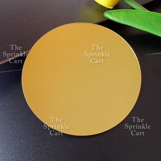 Acrylic Mirror Selfie Happy Birthday Cake DIY Round Heart Shape Mirror Topper Decoration