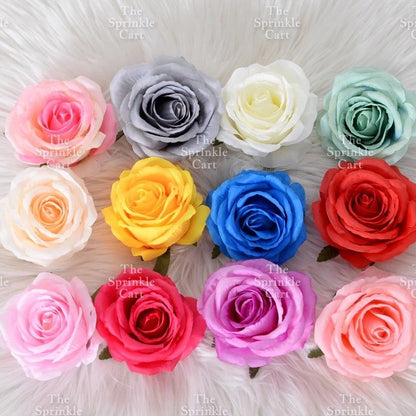 1pc Artificial Flowers Rose Peony Head  Cake Decoration
