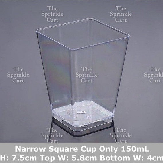 10pcs Transparent Dessert Cups Round Square Dessert Plastic Container Cake Mousse Fruits Packaging