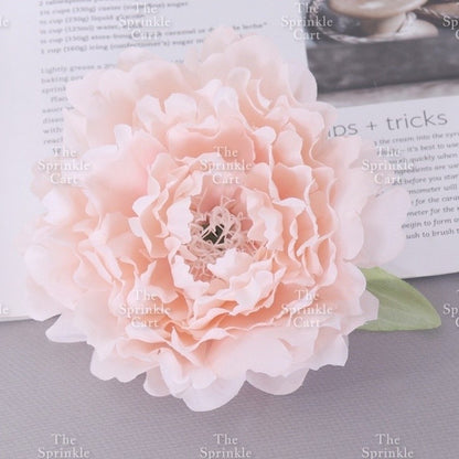 1pc Artificial Flowers Rose Peony Head  Cake Decoration