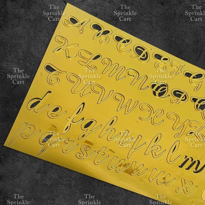 Alphabet Lettering and Number Cursive Acrylic Set DIY Calligraphy Pattern Cake Stamp Decor TSC