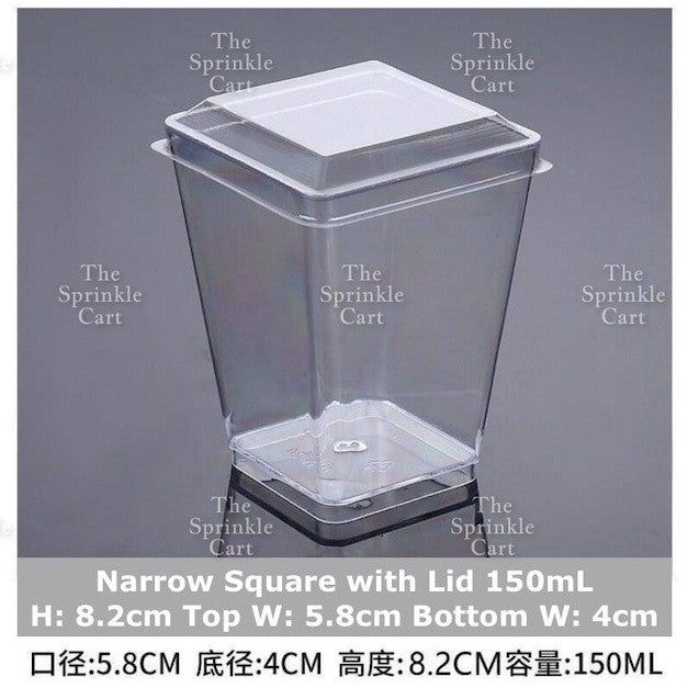 Transparent Dessert Plastic Container Cake Mousse Pudding Fruits Packaging TSC