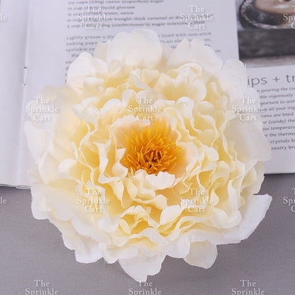 1pc Artificial Flowers Rose Peony Head  Cake Decoration
