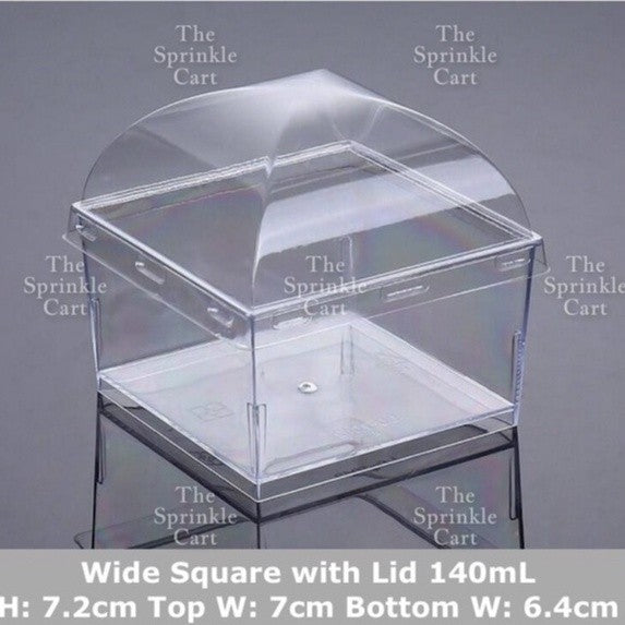 Transparent Dessert Plastic Container Cake Mousse Pudding Fruits Packaging TSC
