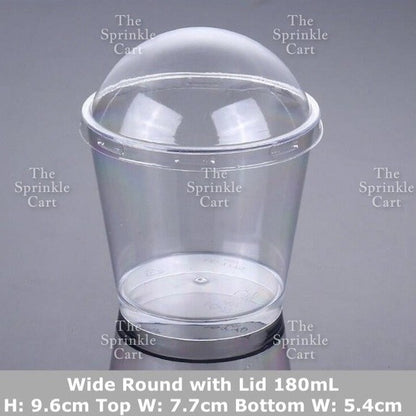 Transparent Dessert Plastic Container Cake Mousse Pudding Fruits Packaging TSC